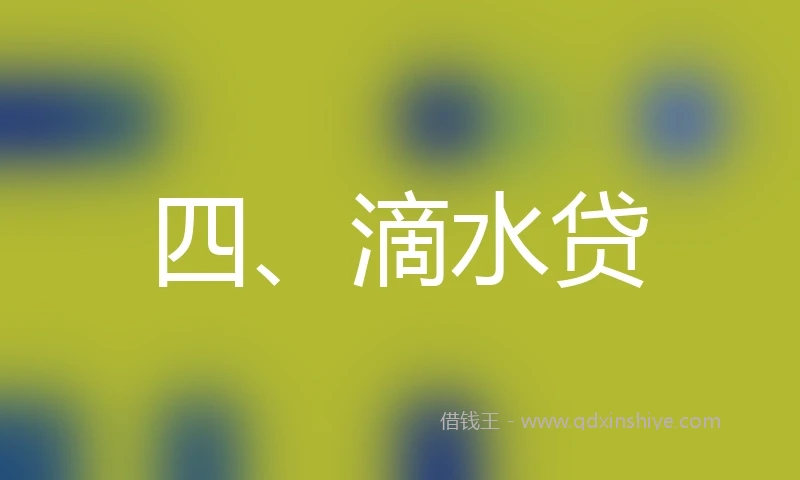 四、滴水贷
