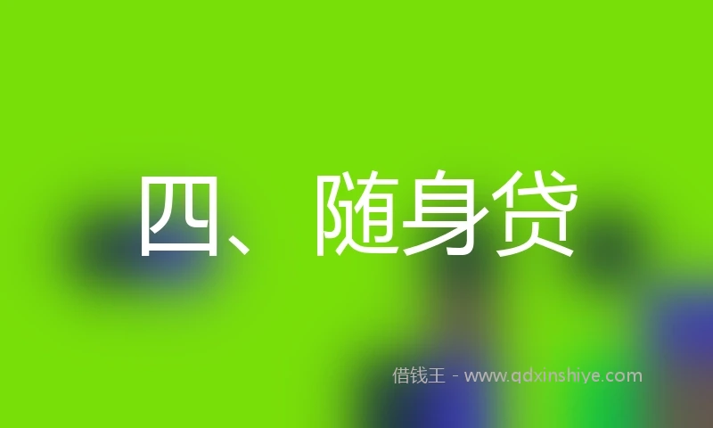 四、随身贷