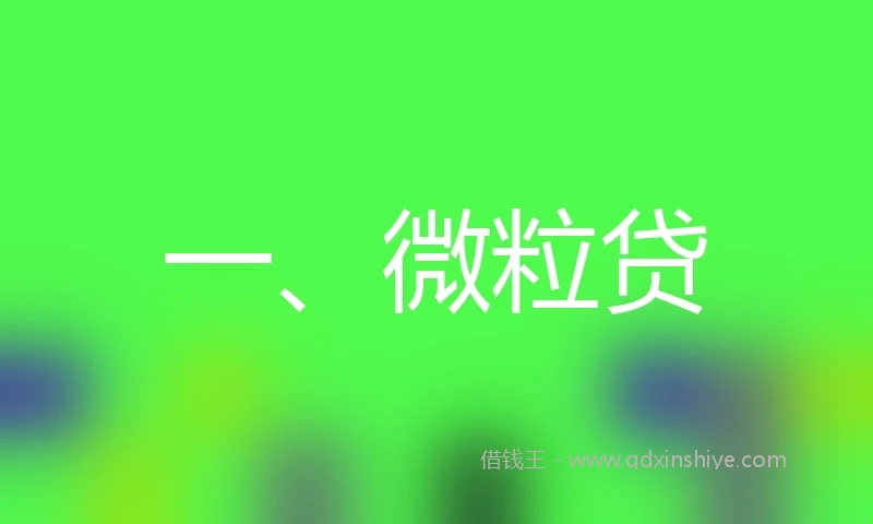 一、微粒贷