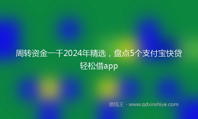 周转资金一千2024年精选，盘点5个支付宝快贷轻松借app