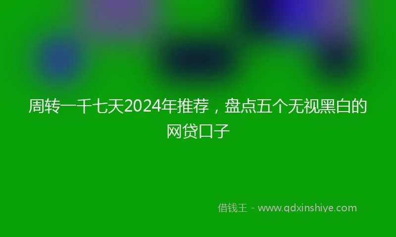 周转一千七天2024年推荐，盘点五个无视黑白的网贷口子