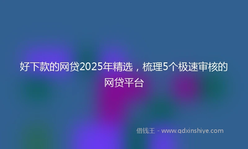 好下款的网贷2025年精选，梳理5个极速审核的网贷平台