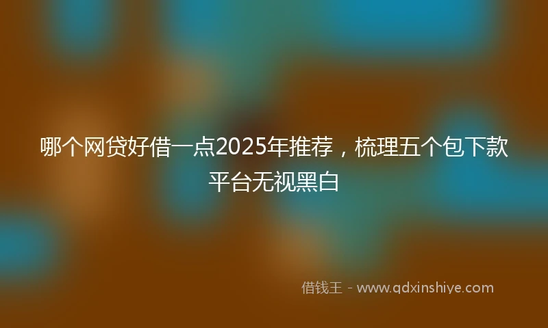 哪个网贷好借一点2025年推荐，梳理五个包下款平台无视黑白