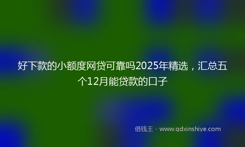 好下款的小额度网贷可靠吗2025年精选，汇总五个12月能贷款的口子