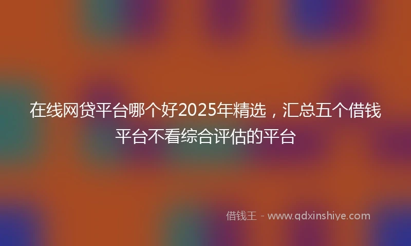 在线网贷平台哪个好2025年精选，汇总五个借钱平台不看综合评估的平台