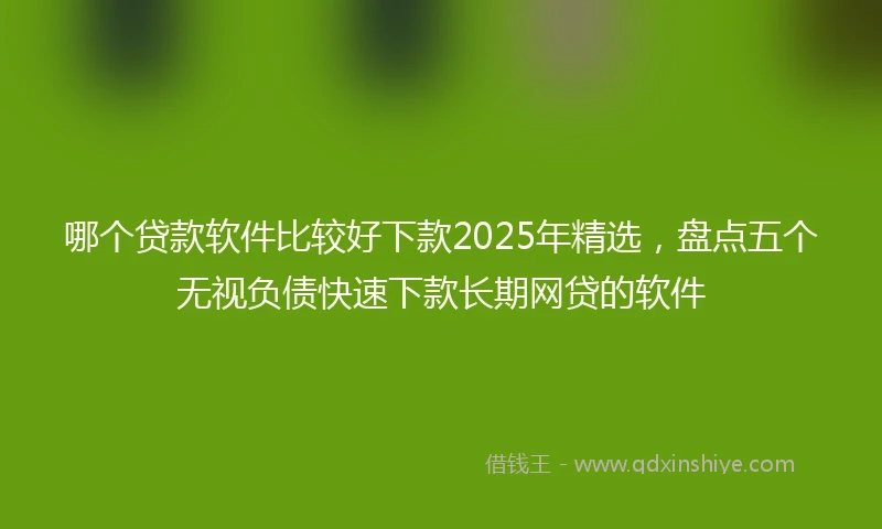 哪个贷款软件比较好下款2025年精选，盘点五个无视负债快速下款长期网贷的软件