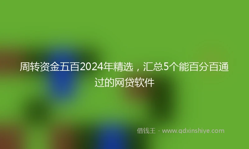 周转资金五百2024年精选，汇总5个能百分百通过的网贷软件