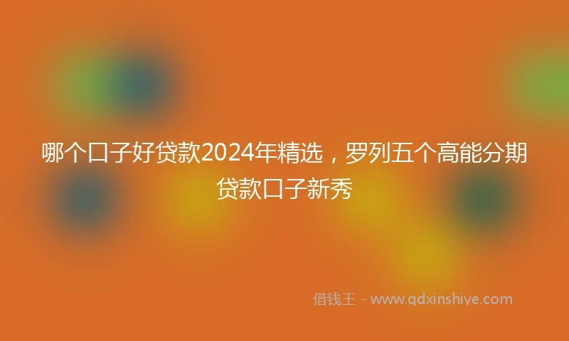 哪个口子好贷款2024年精选,罗列五个高能分期贷款口子新秀