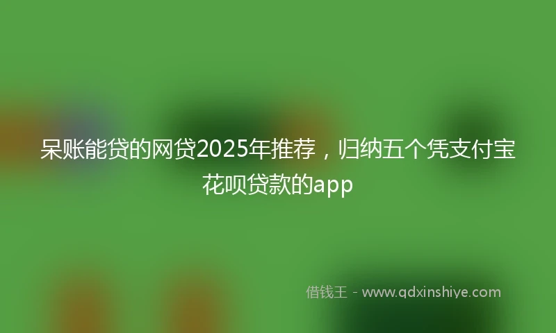 呆账能贷的网贷2025年推荐，归纳五个凭支付宝花呗贷款的app