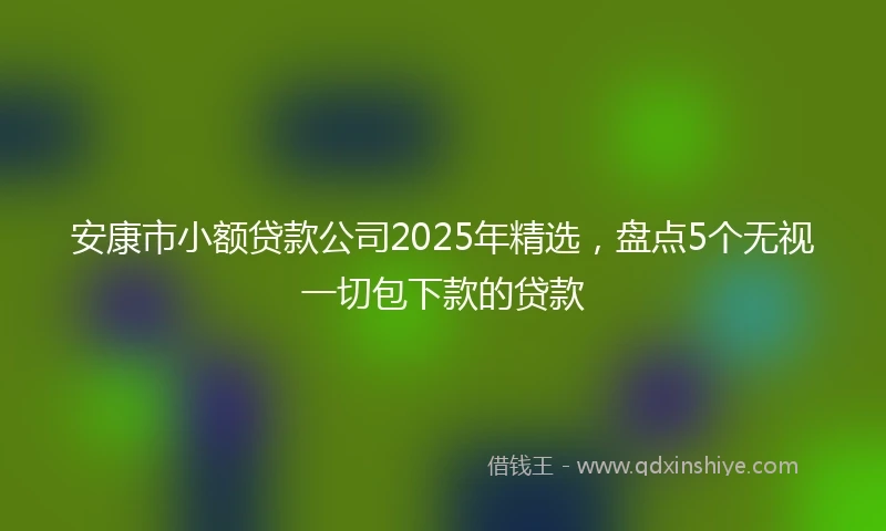 安康市小额贷款公司2025年精选，盘点5个无视一切包下款的贷款