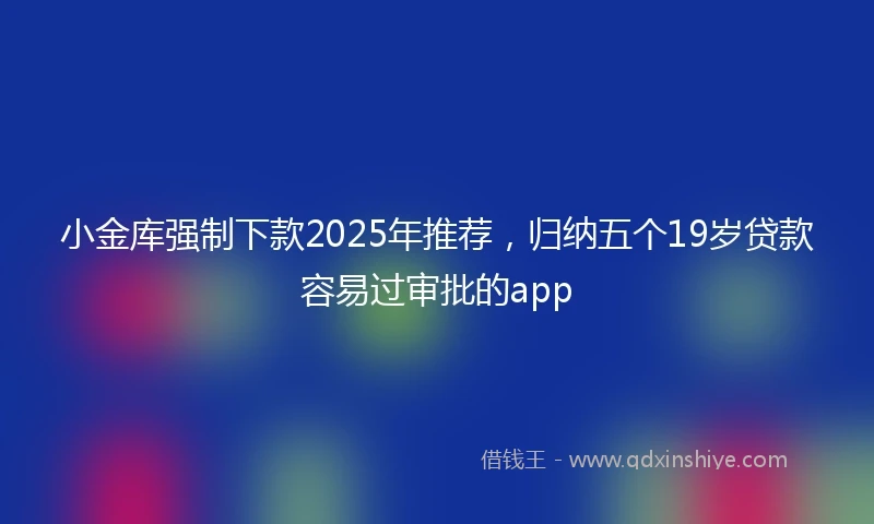 小金库强制下款2025年推荐，归纳五个19岁贷款容易过审批的app