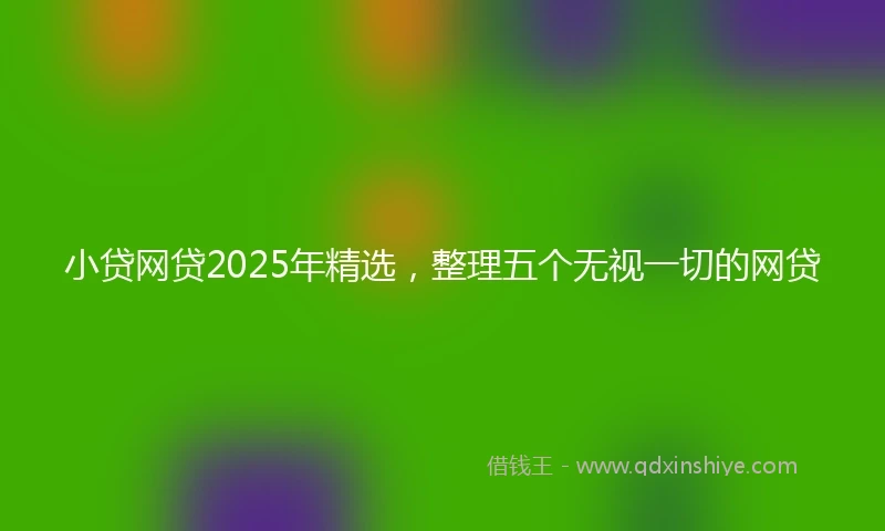 小贷网贷2025年精选，整理五个无视一切的网贷