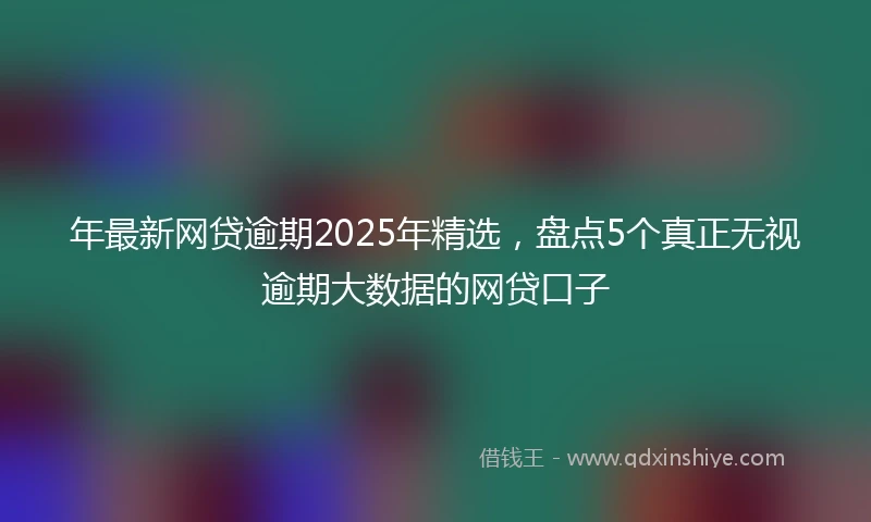 年最新网贷逾期2025年精选，盘点5个真正无视逾期大数据的网贷口子