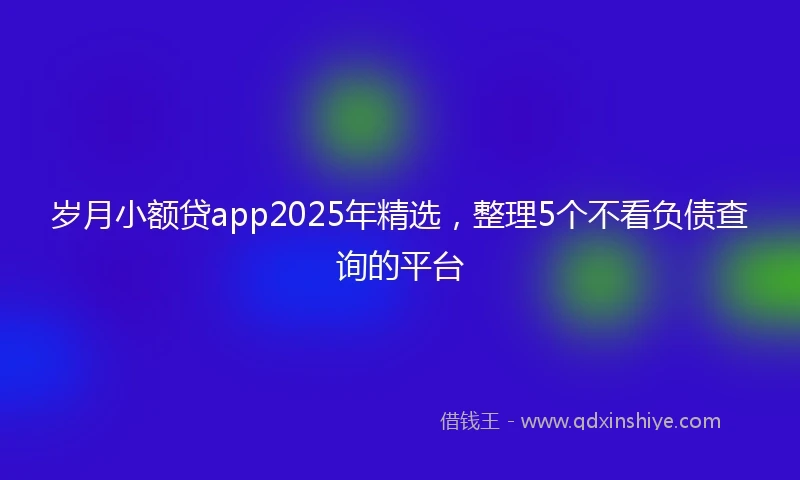 岁月小额贷app2025年精选，整理5个不看负债查询的平台