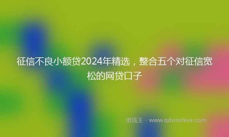 征信不良小额贷2024年精选，整合五个对征信宽松的网贷口子