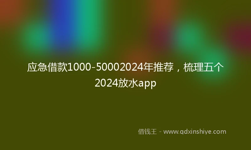 应急借款1000-50002024年推荐，梳理五个2024放水app
