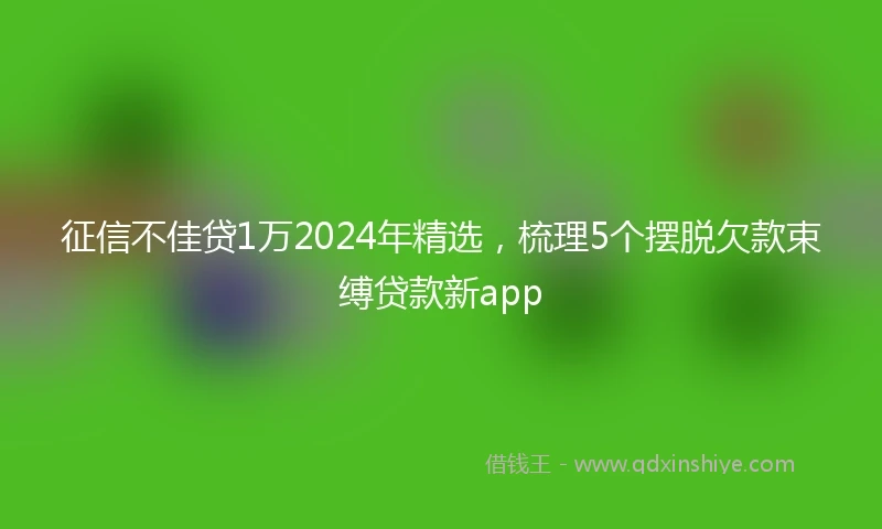 征信不佳贷1万2024年精选，梳理5个摆脱欠款束缚贷款新app