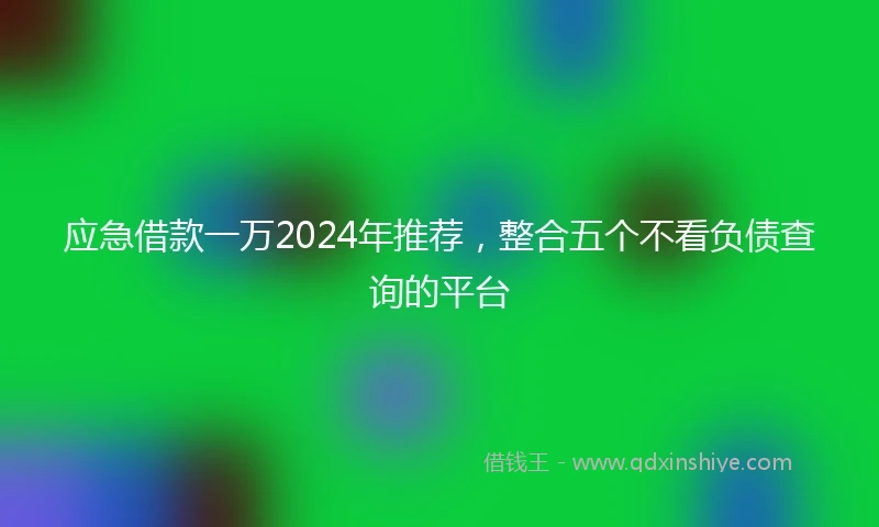 应急借款一万2024年推荐，整合五个不看负债查询的平台