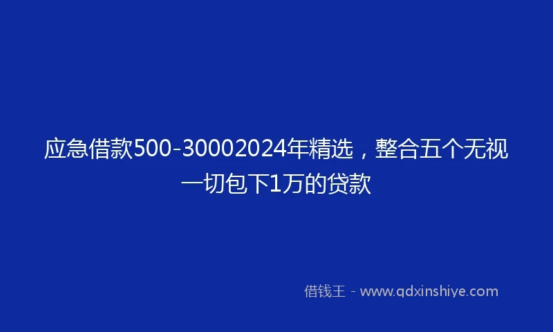 应急借款500-30002024年精选，整合五个无视一切包下1万的贷款