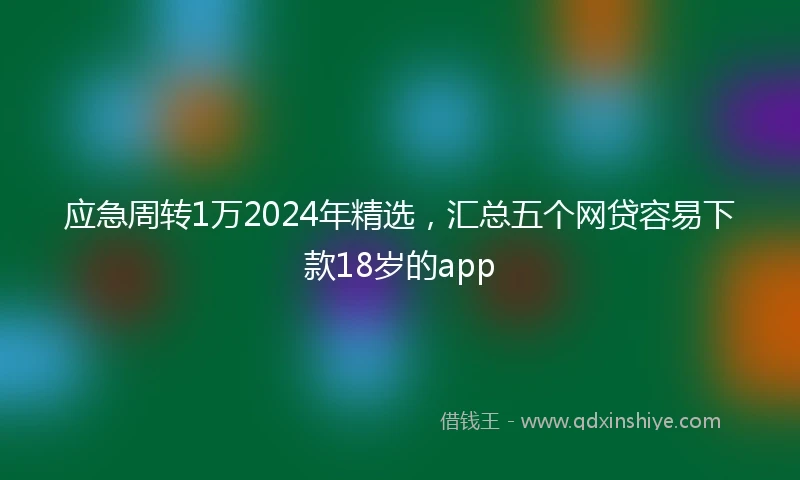 应急周转1万2024年精选，汇总五个网贷容易下款18岁的app