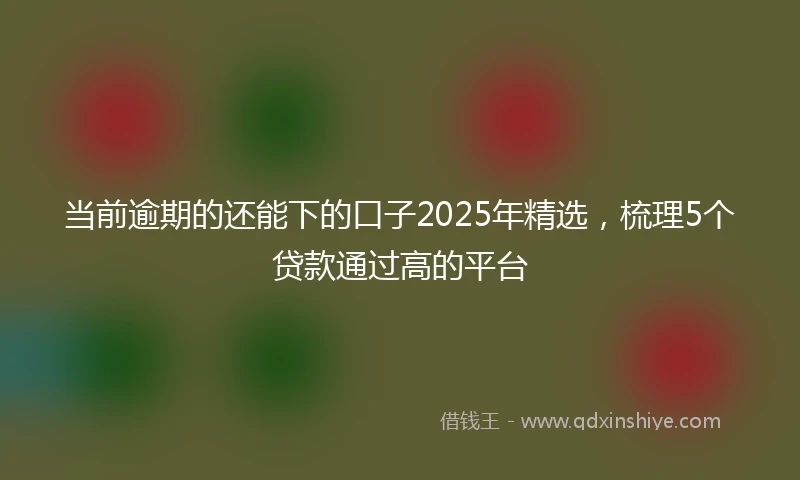 当前逾期的还能下的口子2025年精选，梳理5个贷款通过高的平台