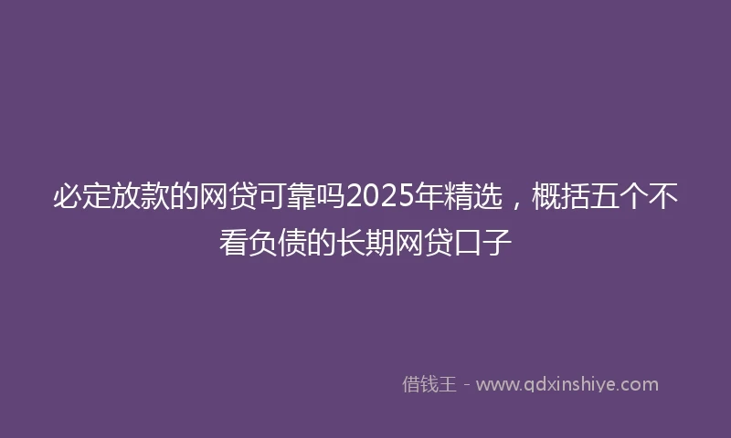 必定放款的网贷可靠吗2025年精选，概括五个不看负债的长期网贷口子