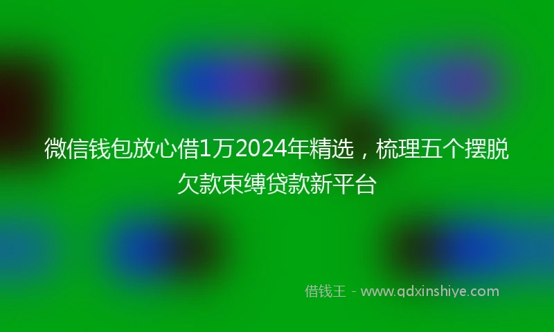 微信钱包放心借1万2024年精选，梳理五个摆脱欠款束缚贷款新平台