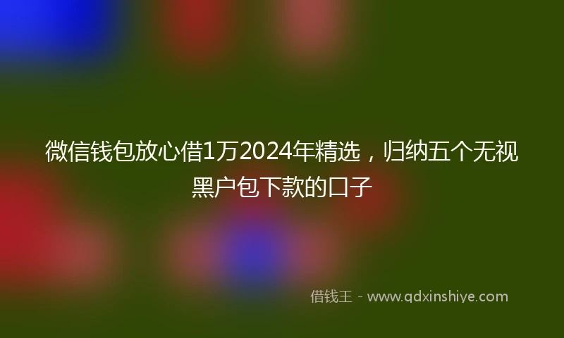 微信钱包放心借1万2024年精选,归纳五个无视黑户包下款的口子