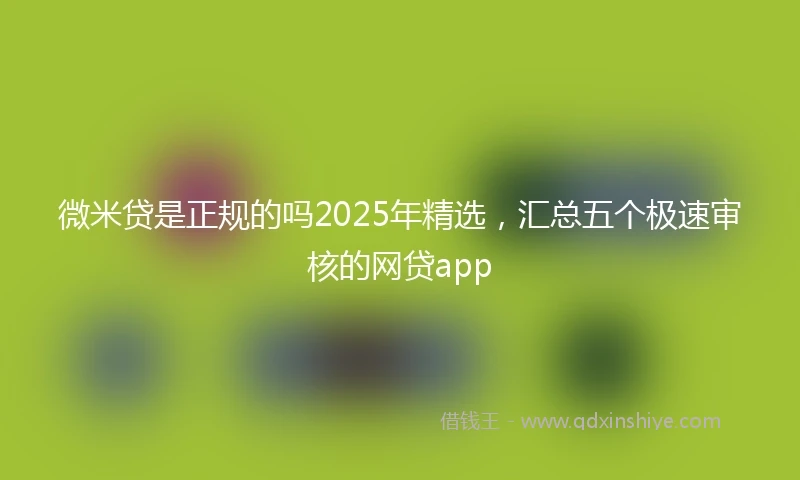 微米贷是正规的吗2025年精选，汇总五个极速审核的网贷app