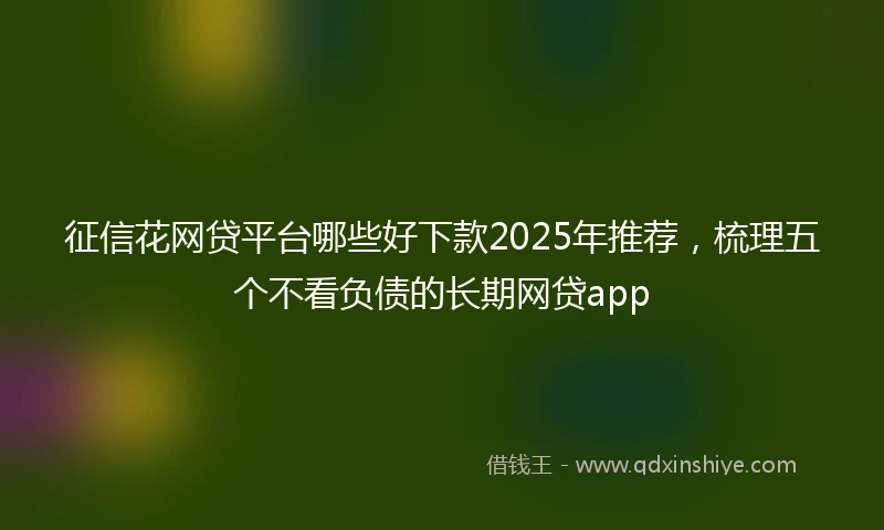 征信花网贷平台哪些好下款2025年推荐，梳理五个不看负债的长期网贷app