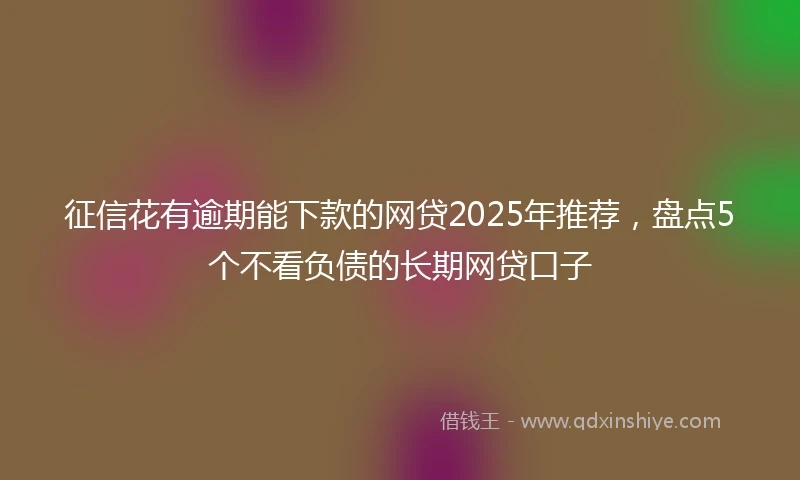 征信花有逾期能下款的网贷2025年推荐，盘点5个不看负债的长期网贷口子