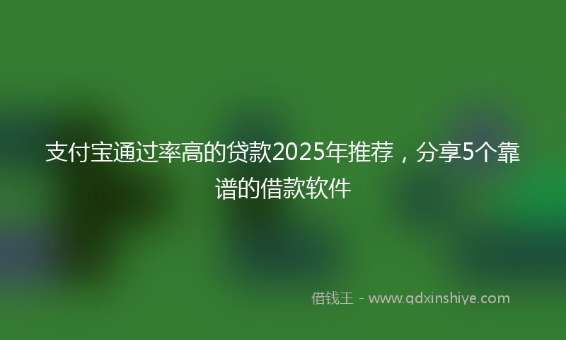 支付宝通过率高的贷款2025年推荐，分享5个靠谱的借款软件