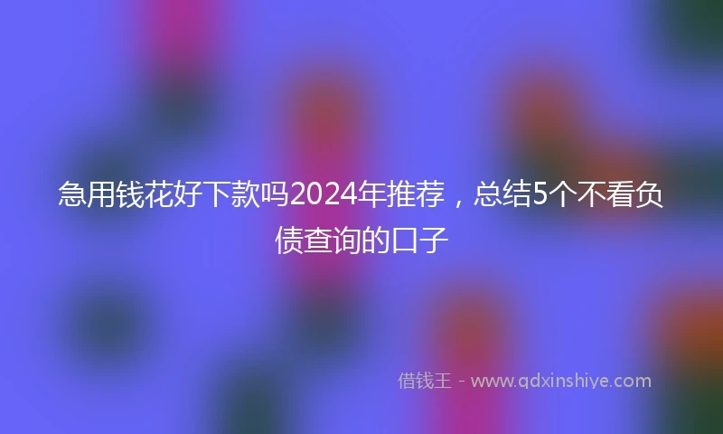 急用钱花好下款吗2024年推荐，总结5个不看负债查询的口子