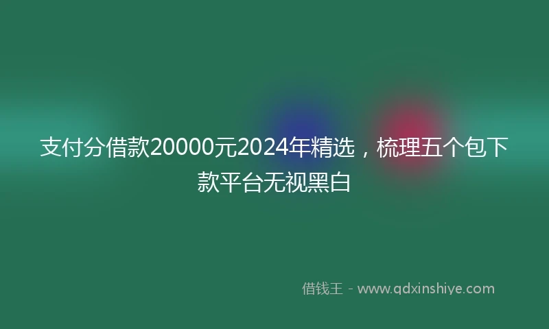 支付分借款20000元2024年精选，梳理五个包下款平台无视黑白