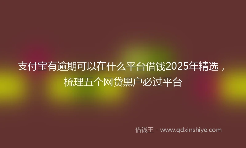 支付宝有逾期可以在什么平台借钱2025年精选，梳理五个网贷黑户必过平台