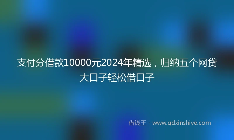支付分借款10000元2024年精选，归纳五个网贷大口子轻松借口子