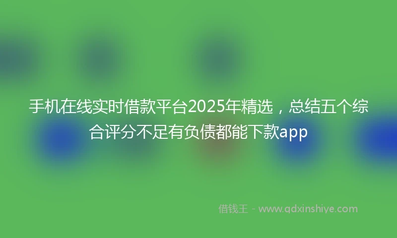 手机在线实时借款平台2025年精选，总结五个综合评分不足有负债都能下款app