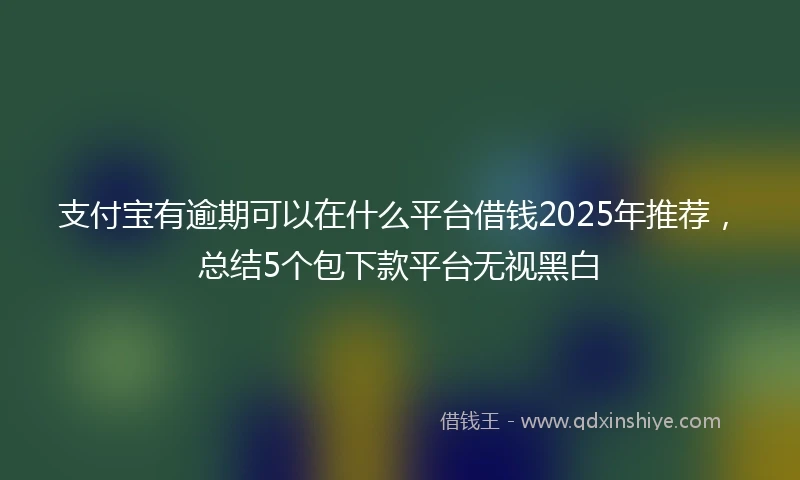 支付宝有逾期可以在什么平台借钱2025年推荐，总结5个包下款平台无视黑白