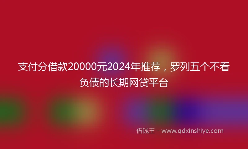 支付分借款20000元2024年推荐，罗列五个不看负债的长期网贷平台