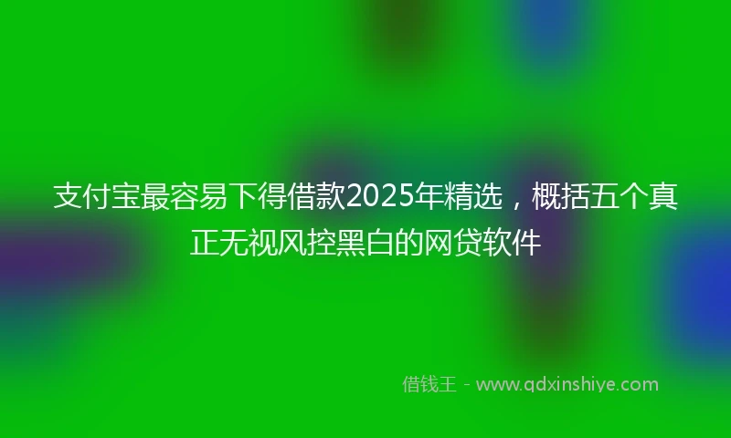 支付宝最容易下得借款2025年精选，概括五个真正无视风控黑白的网贷软件
