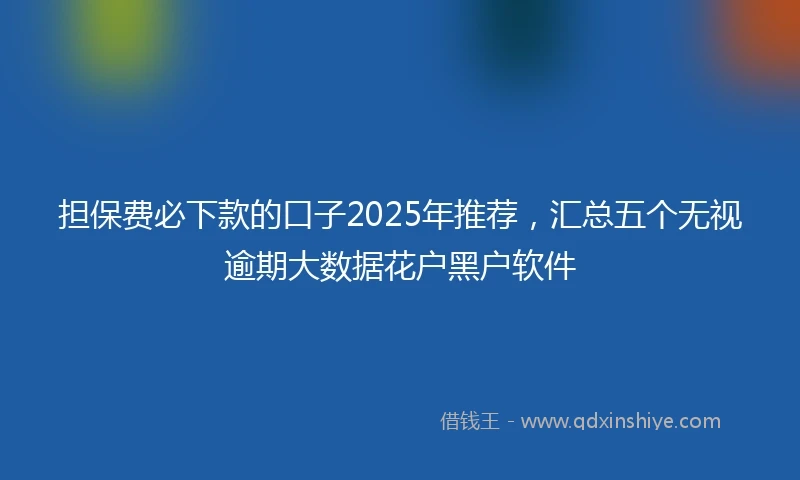 担保费必下款的口子2025年推荐，汇总五个无视逾期大数据花户黑户软件