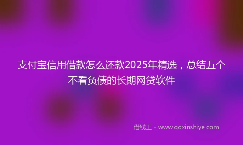 支付宝信用借款怎么还款2025年精选，总结五个不看负债的长期网贷软件