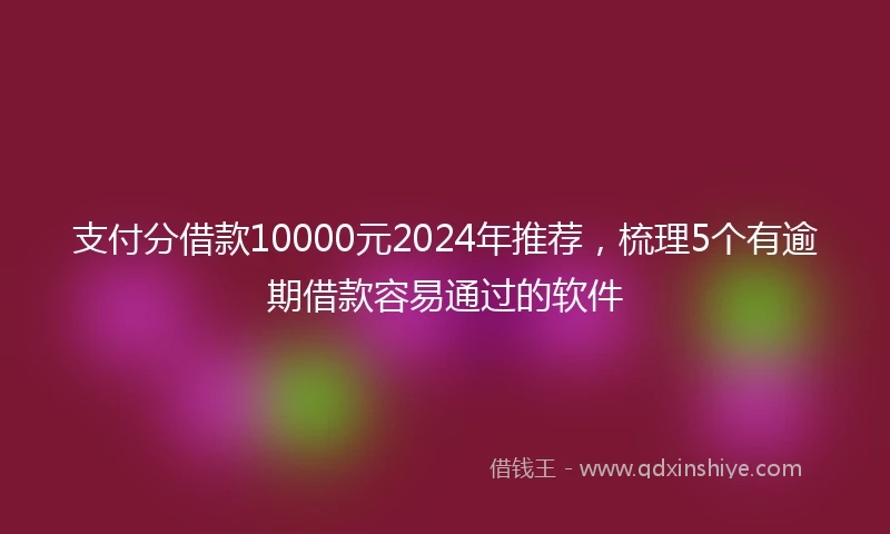 支付分借款10000元2024年推荐，梳理5个有逾期借款容易通过的软件
