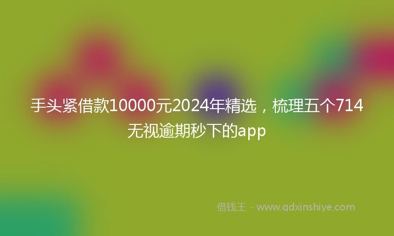 手头紧借款10000元2024年精选，梳理五个714无视逾期秒下的app