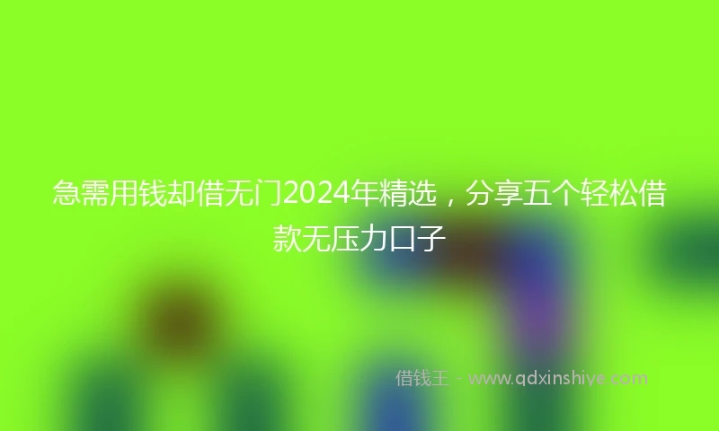急需用钱却借无门2024年精选，分享五个轻松借款无压力口子