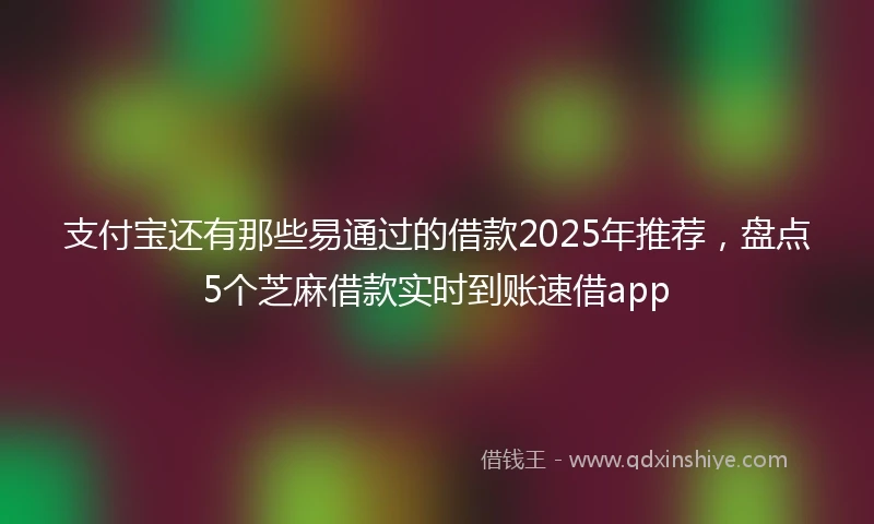 支付宝还有那些易通过的借款2025年推荐,盘点5个芝麻借款实时到账速借app