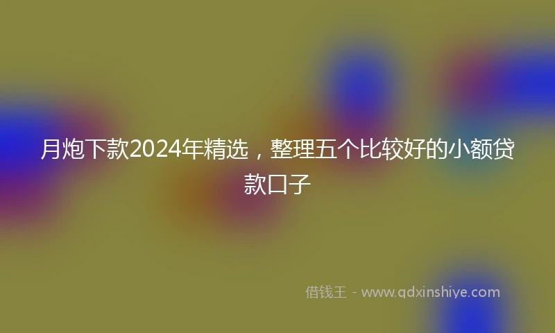 月炮下款2024年精选,整理五个比较好的小额贷款口子