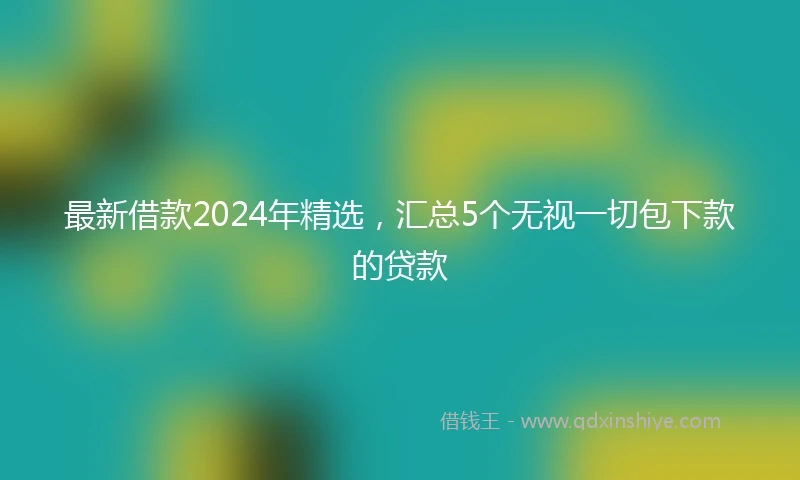 最新借款2024年精选，汇总5个无视一切包下款的贷款