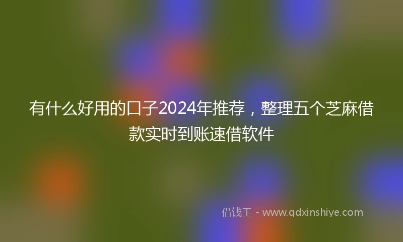 有什么好用的口子2024年推荐，整理五个芝麻借款实时到账速借软件