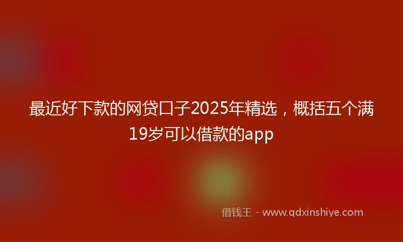 最近好下款的网贷口子2025年精选，概括五个满19岁可以借款的app